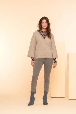 Broeken | Denim*Geisha Fashion Geisha Dames 7/8 Skinny Jeans 41512-10 mud