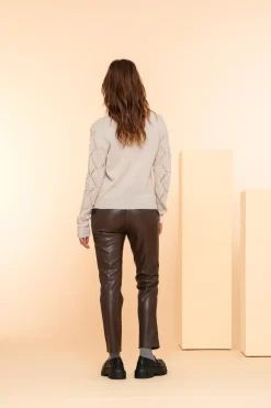 Truien & Vesten*Geisha Fashion Geisha Dames Ajour Trui Met Dots 44571-70 off-white