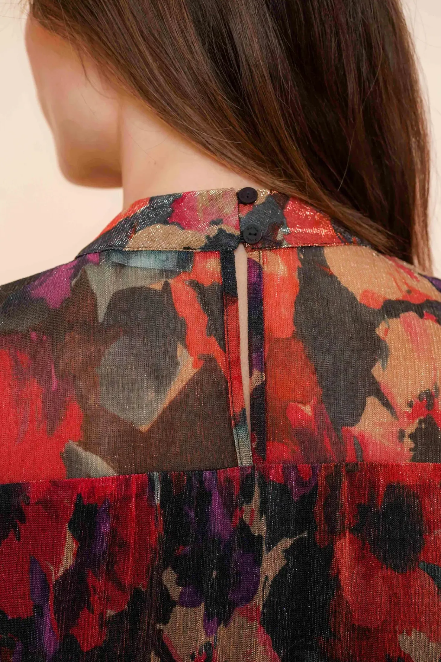 Tops & T-shirts*Geisha Fashion Geisha Dames Bloemenprint Top Met Glitter 43663-20 blue