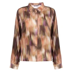 Blouses*Geisha Fashion Geisha Dames Blouse Met Grafische Print 43668-20 mauve