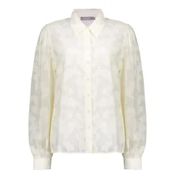 Blouses*Geisha Fashion Geisha Dames Blouse Met Print 43652-47 off-white