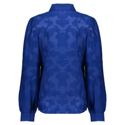 Blouses*Geisha Fashion Geisha Dames Blouse Met Print 43652-47 cobalt