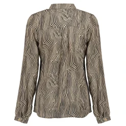 Blouses*Geisha Fashion Geisha Dames Blouse Met Zebraprint 43669-20 off-white