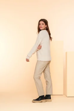 Truien & Vesten*Geisha Fashion Geisha Dames Boucle Trui 44531-29 off-white