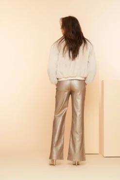 Broeken | Denim*Geisha Fashion Geisha Dames Coated Jeans 41502-10 gold