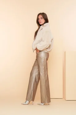 Broeken | Denim*Geisha Fashion Geisha Dames Coated Jeans 41502-10 gold