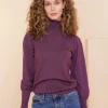 Truien & Vesten*Geisha Fashion Geisha Dames Coltrui Met Pofmouwen 44566-14 mauve