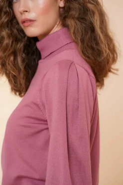 Truien & Vesten*Geisha Fashion Geisha Dames Coltrui Met Pofmouwen 44566-14 old pink