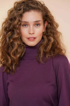 Truien & Vesten*Geisha Fashion Geisha Dames Coltrui Met Pofmouwen 44566-14 mauve