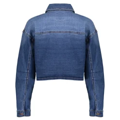 Denim | Jasjes & Blazers*Geisha Fashion Geisha Dames Cropped Spijkerjasje 45511-10 blue denim stonewash