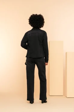 Denim | Jasjes & Blazers*Geisha Fashion Geisha Dames Denim Jasje 45513-10 black denim
