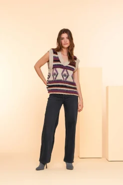 Broeken | Denim*Geisha Fashion Geisha Dames Flair Jeans 41524-10 anthracite
