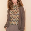 Truien & Vesten*Geisha Fashion Geisha Dames Gebreid Vest 44585-70 greige
