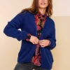 Truien & Vesten*Geisha Fashion Geisha Dames Gebreid Vest 44585-70 navy