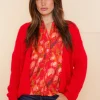 Truien & Vesten*Geisha Fashion Geisha Dames Gebreid Vest 44585-70 rood