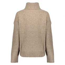 Truien & Vesten*Geisha Fashion Geisha Dames Gebreide Coltrui 44513-10 taupe