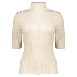 Tops & T-shirts*Geisha Fashion Geisha Dames Geribde Top 44570-14 off-white