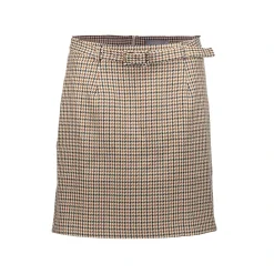 Rokken*Geisha Fashion Geisha Dames Getailleerde Rok Met Checkered Print 46520-10 sand