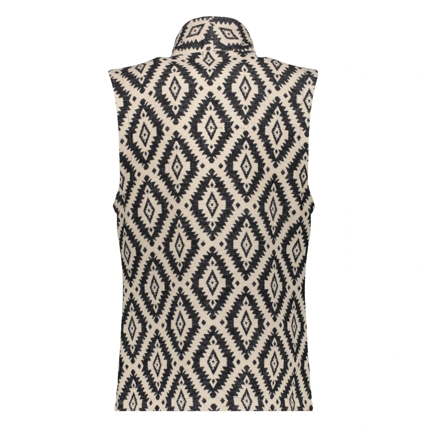 Truien & Vesten*Geisha Fashion Geisha Dames Gilet Met Jacquard Gebreid Patroon 45584-21 zwart