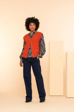 Broeken | Denim*Geisha Fashion Geisha Dames High Loose Jeans 41620-99 dark blue denim