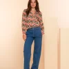 Denim | Broeken*Geisha Fashion Geisha Dames High Loose Jeans 41620-99 mid blue denim