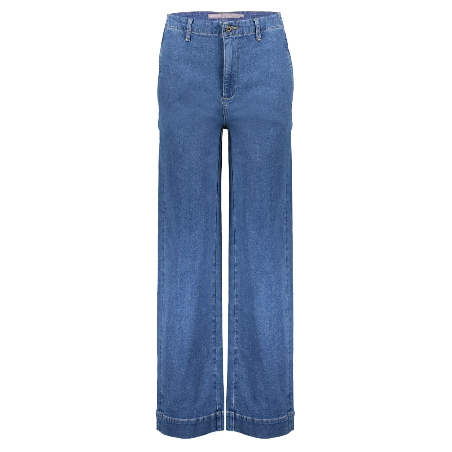 Denim | Broeken*Geisha Fashion Geisha Dames High Loose Jeans 41620-99 mid blue denim