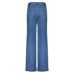 Denim | Broeken*Geisha Fashion Geisha Dames High Loose Jeans 41620-99 mid blue denim