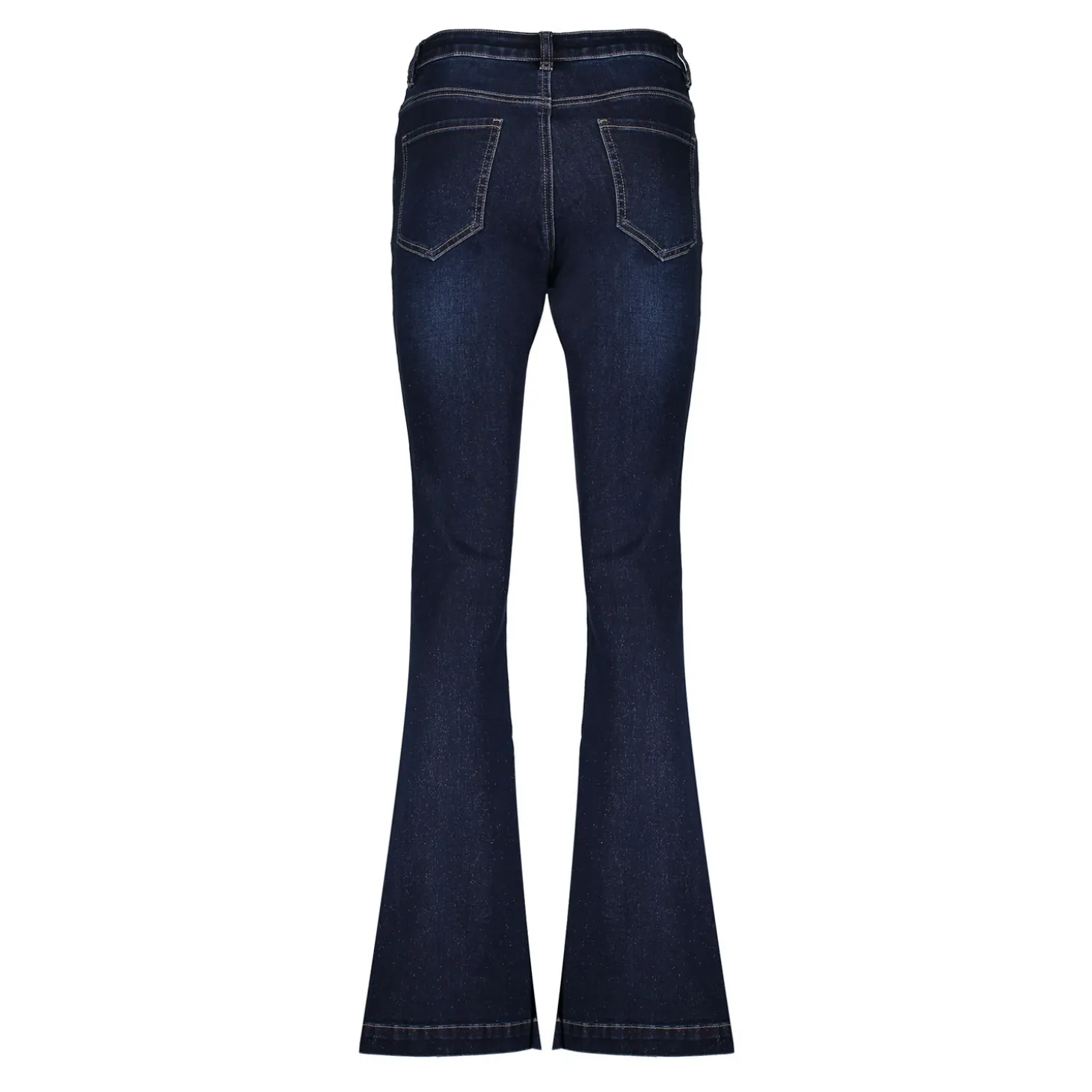 Broeken | Denim*Geisha Fashion Geisha Dames Jeans Flare Dark Rinse Met Lurex 41511-10 dark blue denim