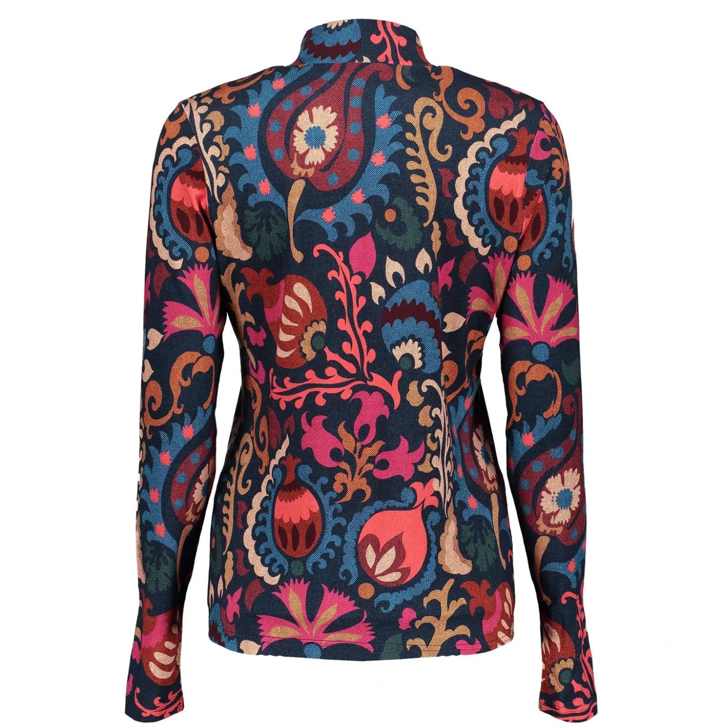 Tops & T-shirts*Geisha Fashion Geisha Dames Kleurrijke Top Met Col 42650-20 blue