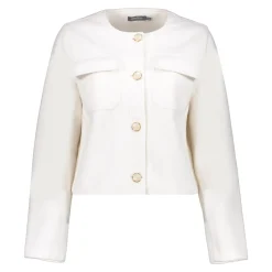 Jasjes & Blazers*Geisha Fashion Geisha Dames Korte Blazer Met Gouden Knopen 45514-10 off-white