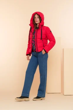 Jassen & Jacks*Geisha Fashion Geisha Dames Korte Pufferjas 48553-12 rood