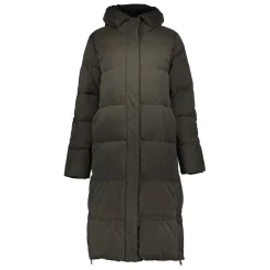 Jassen & Jacks*Geisha Fashion Geisha Dames Lange Pufferjas Met Capuchon 48522-21 dark green