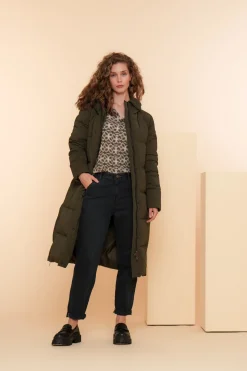 Jassen & Jacks*Geisha Fashion Geisha Dames Lange Pufferjas Met Capuchon 48522-21 kit