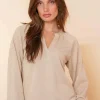 Tops & T-shirts*Geisha Fashion Geisha Dames Lurex V-hals Top 42657-20 gold