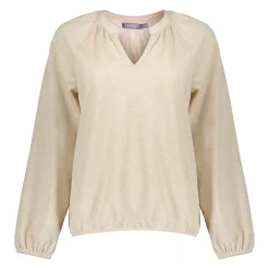 Tops & T-shirts*Geisha Fashion Geisha Dames Lurex V-hals Top 42657-20 gold