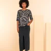 Rokken*Geisha Fashion Geisha Dames Maxi Denim Rok 46509-10 anthracite