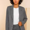 Jasjes & Blazers*Geisha Fashion Geisha Dames Melange Blazer 45602-32 grey melange