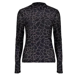 Tops & T-shirts*Geisha Fashion Geisha Dames Mesh Top Met Bloemenprint 42531-14 navy