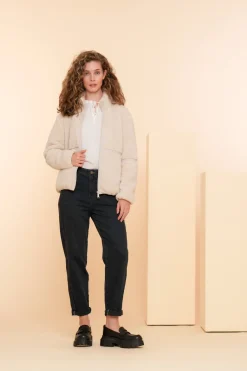 Broeken | Denim*Geisha Fashion Geisha Dames Mom Fit Jeans 41541-10 anthracite