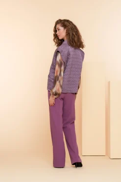 Truien & Vesten*Geisha Fashion Geisha Dames Padded Gilet 45532-70 mauve