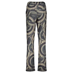 Broeken*Geisha Fashion Geisha Dames Pantalon Met Mandela Print 41660-20 navy