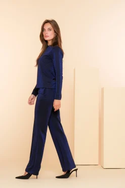 Broeken*Geisha Fashion Geisha Dames Pantalon Met Glitter 41560-43 zwart
