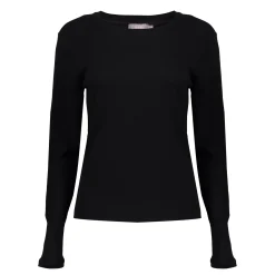 Tops & T-shirts*Geisha Fashion Geisha Dames Rib Kwaliteit Shirt 42611-41 zwart
