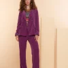 Broeken | Denim*Geisha Fashion Geisha Dames Ribfluwelen Pantalon 41530-10 paars