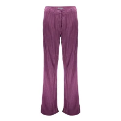 Broeken | Denim*Geisha Fashion Geisha Dames Ribfluwelen Pantalon 41530-10 paars