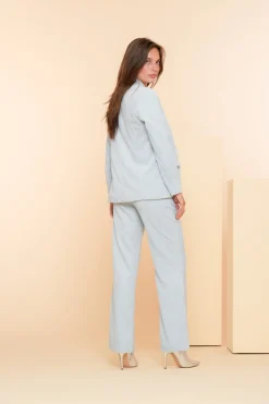 Broeken | Denim*Geisha Fashion Geisha Dames Ribfluwelen Pantalon 41530-10 blue