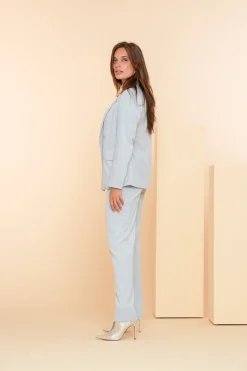 Jasjes & Blazers*Geisha Fashion Geisha Dames Ribfluwelen Blazer 45518-10 blue