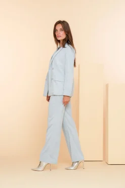 Broeken | Denim*Geisha Fashion Geisha Dames Ribfluwelen Pantalon 41530-10 blue