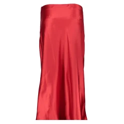 Rokken*Geisha Fashion Geisha Dames Satijnen Look Midi Rok 46513-10 rood