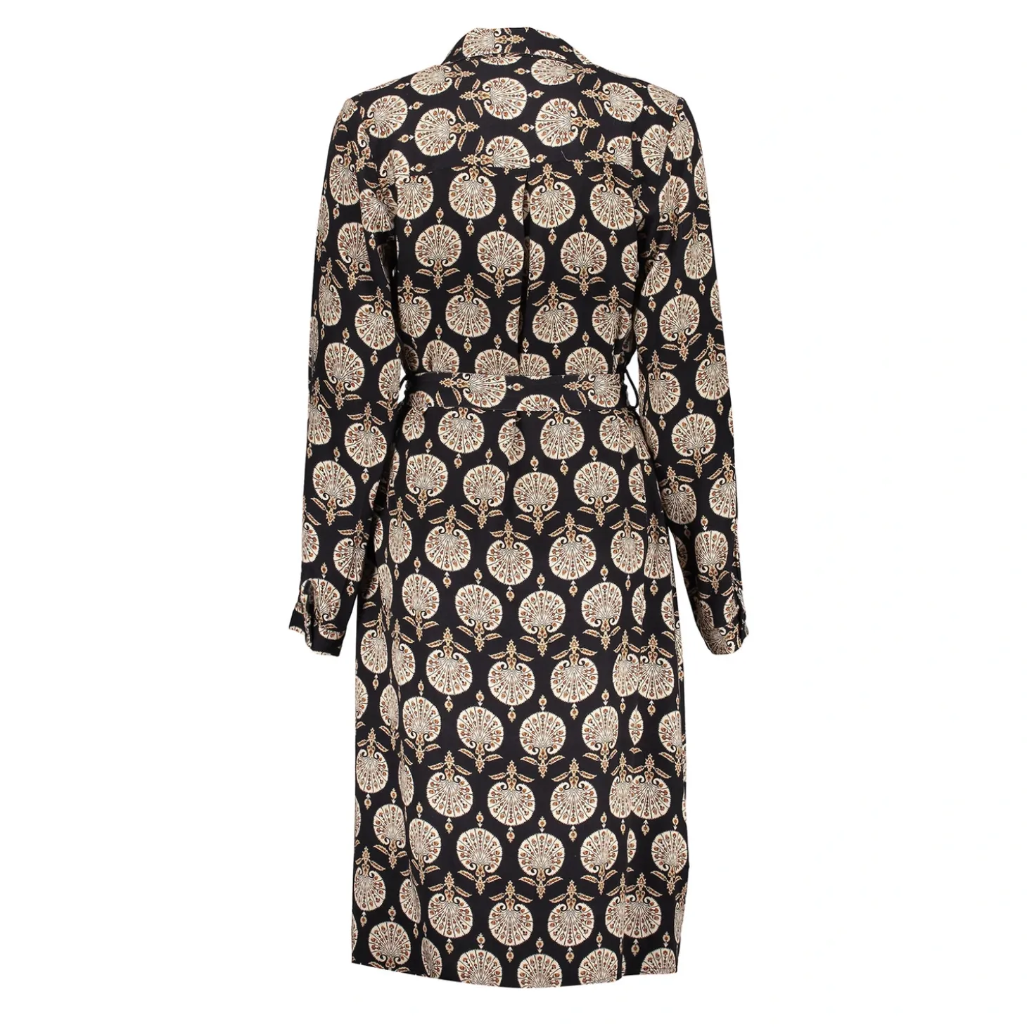 Jurken & Jumpsuits*Geisha Fashion Geisha Dames Shirtdress Met Print 47541-70 zwart